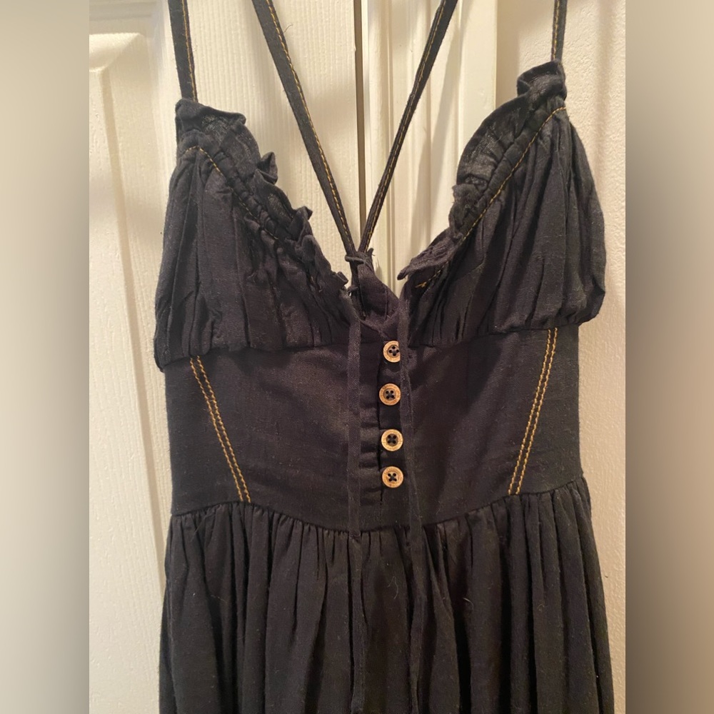URBAN OUTFITTERS black maxi dress, lace up back. NWT